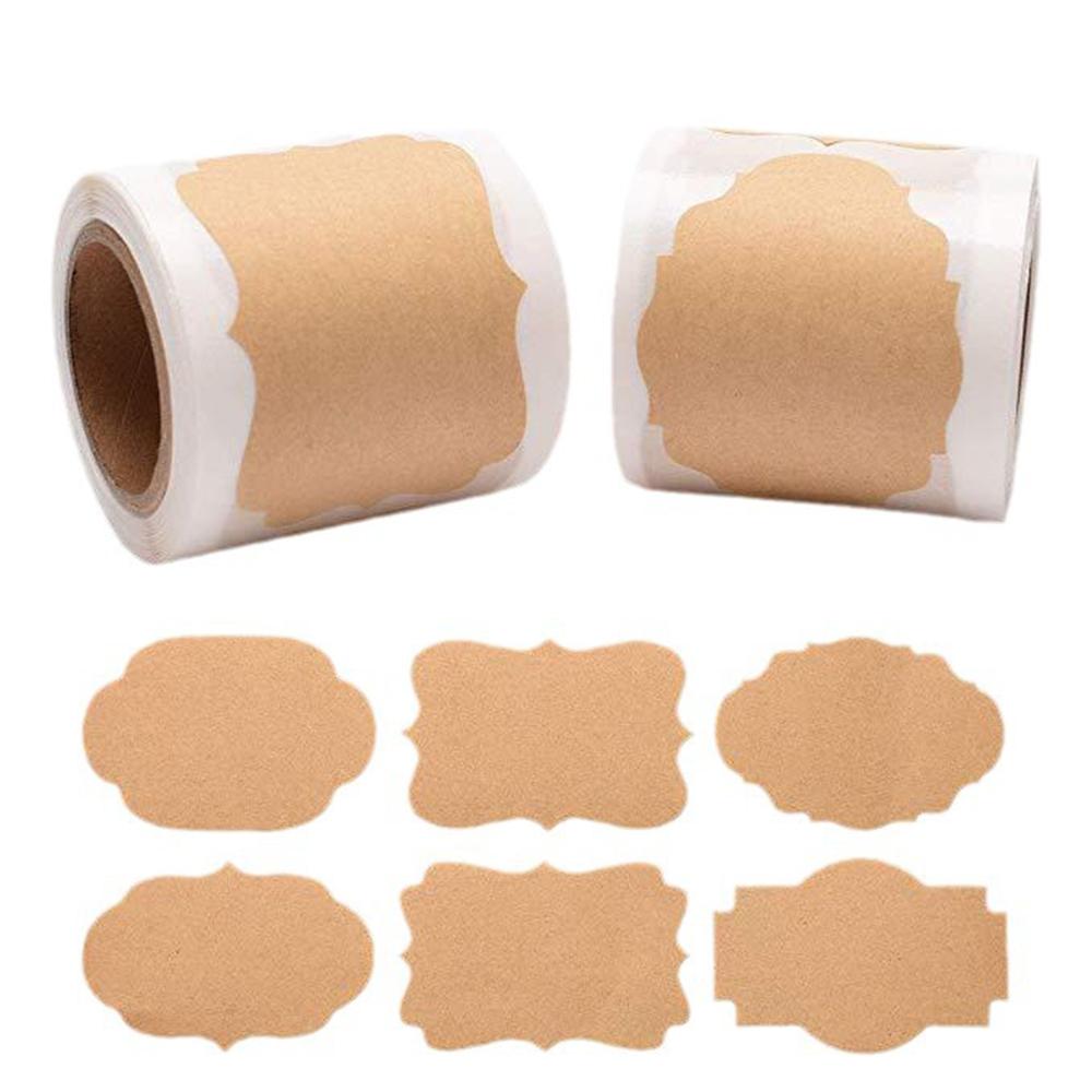 300 Stickers/Rolls/30x50mm Kraft Paper Blank Decorative Stickers Stickers Diy Stickers Baking Packaging Stickers Labels
