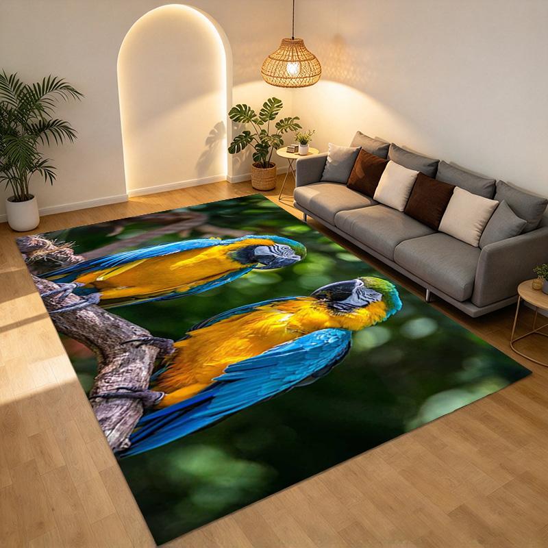 Macaw Pair Living Room Nonslip Area Rug Soft Carpet For Bedroom Game Playroom Sofa Office Home Decor Doormat Christmas Gift C930686
