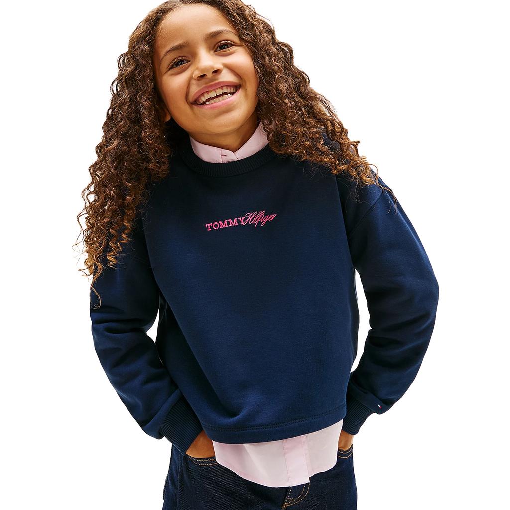 Tommy Hilfiger Childrens/Kids Logo Crew Neck Sweatshirt