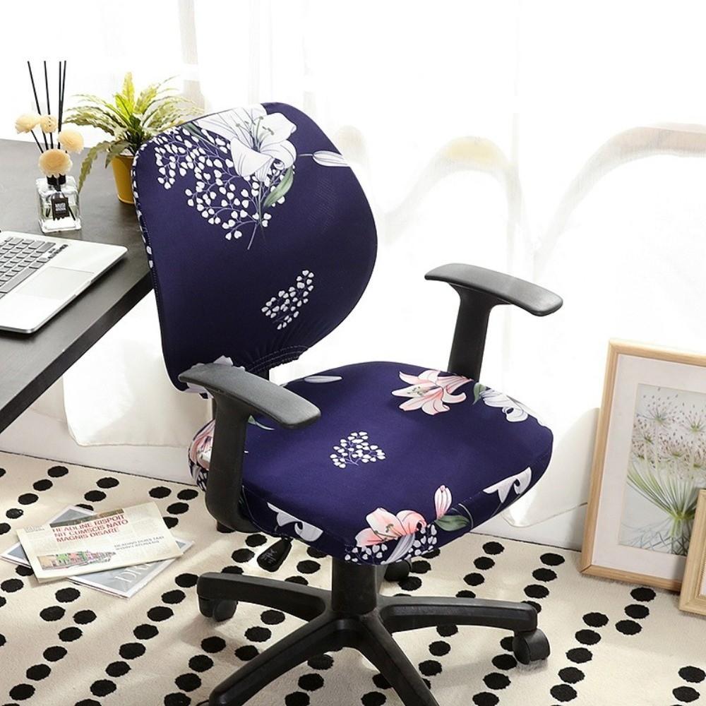 Anti-dust Office Chair Cover Removable Armchair Slipcovers Fashion Split Seat Cover