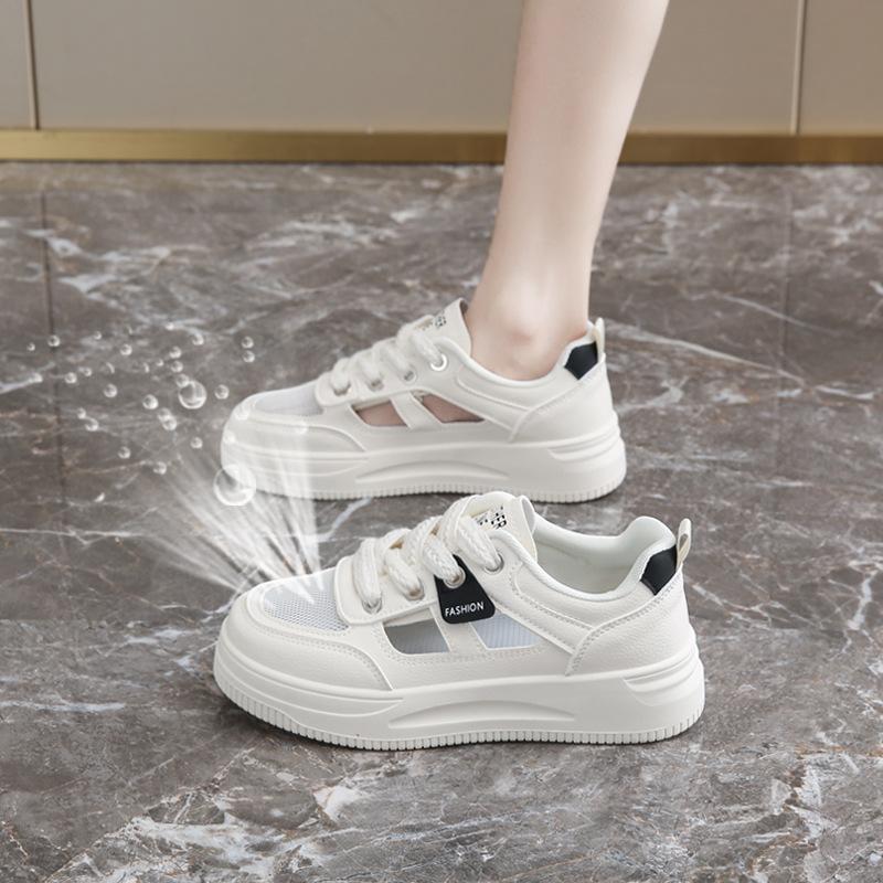 

Mesh sneakers women s 2025 new summer foreign trade breathable mesh shoes lightweight casual women s white shoes 35 бежевый