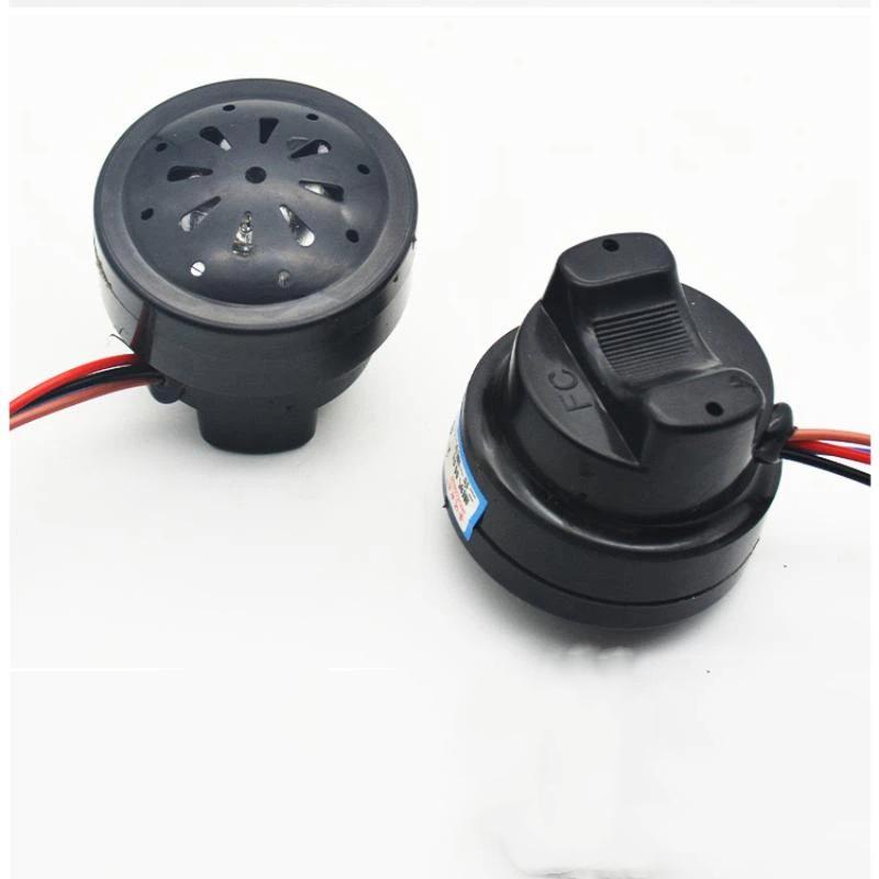 4 Wires 2 In 1 Electric Car Horn 1/3Pcs 48V 60V with LED Black Steering Buzzer for E-bike Daily Use