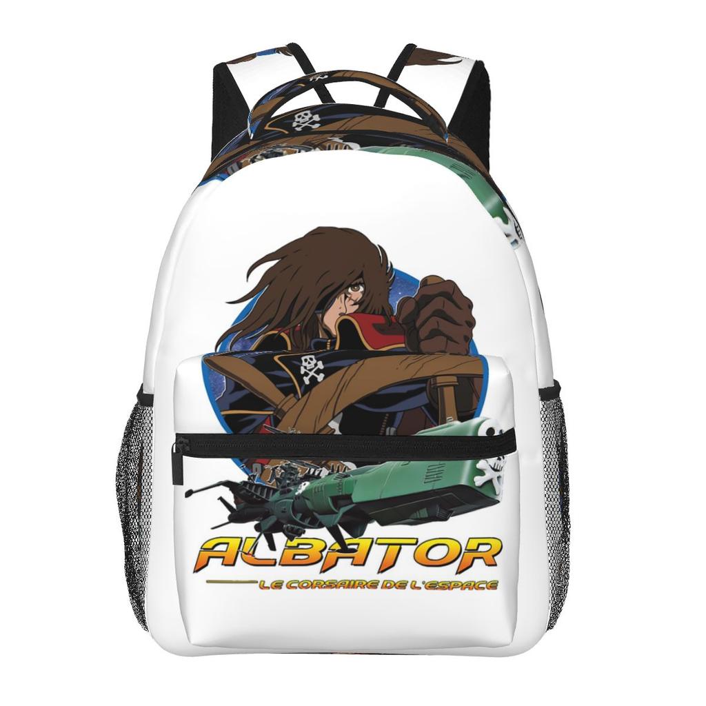 Space Pirate Captain Harlock Backpack Student Boys Girls BookBag Kids School Bag Computer Shoulder Bags for Men Women