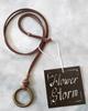Leather Necklace Chic patterned beaded antique gold ring necklace glasses glasses holder for men and made in [flower storm] (Flower Storm) (glasses