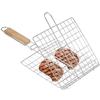 Grill Basket Folding BBQ Net Portable Stainless Steel BBQ Grill Basket With Handle for Fish Vegetables Shrimp Cooking Accessorie