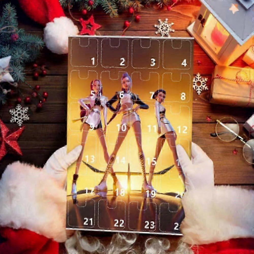 K-pop Demon Hunters Acrylic Advent Calendar Set 24 Days Surprise Christmas Eve Gift Box Christmas Advent Calendar for Fans & Kids A7