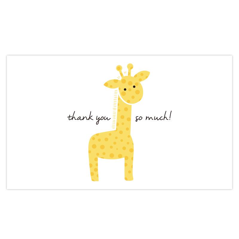 Pink 'Thank You' Cards - 50 Sheets/Pack for Gift Boxes, Decorations, and Postcards