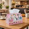 2D Flat, 1 Tissue Box, Featuring an Adorable Cute-style Illustration Design with a Seagull On a Stylish Pink Background, Is an Excellent Accent for Ho