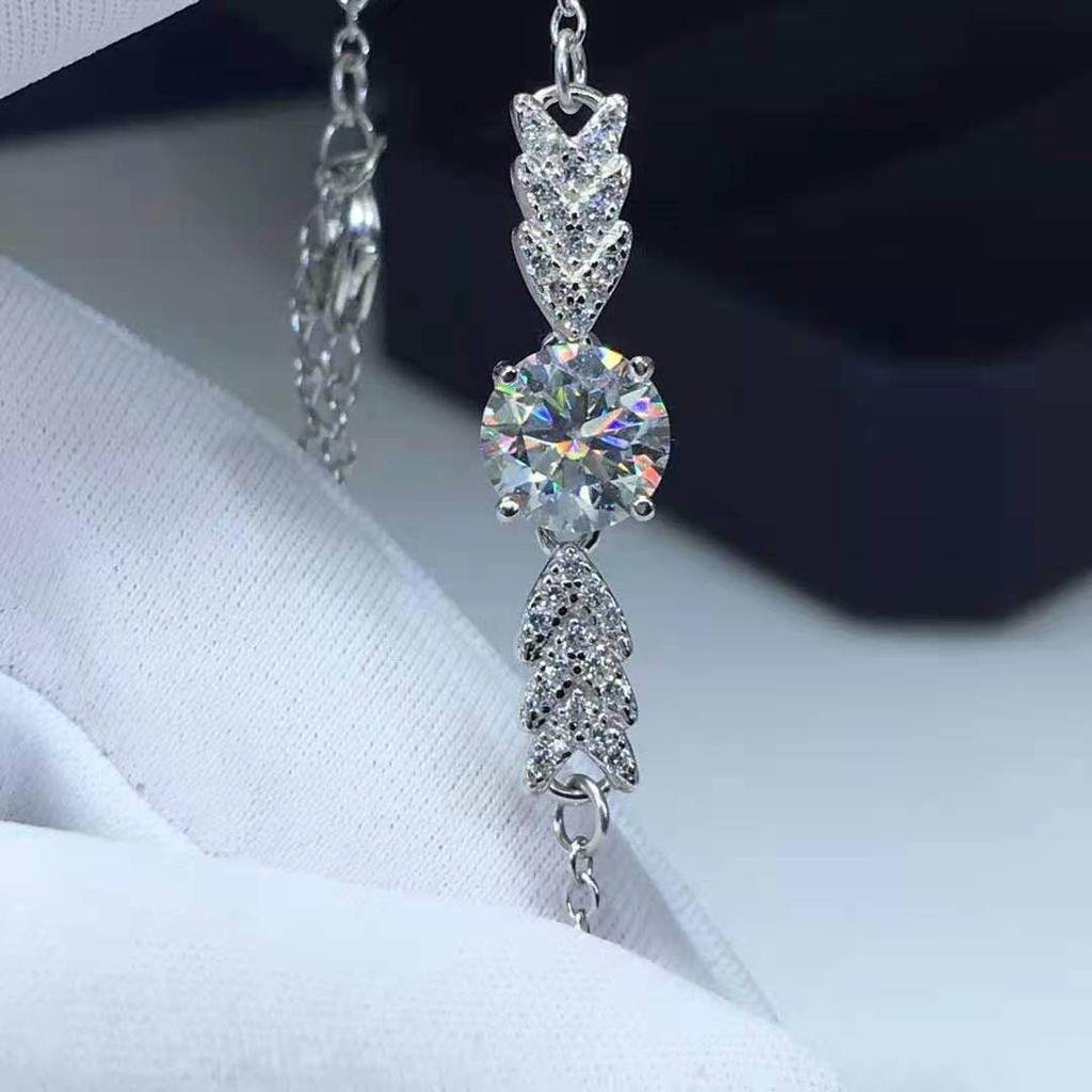 Moissanite Bracelet Passed Diamond Test 925 Sterling Silver D Color Vvs1 Moissanite Cupid Arrow Bracelet Luxury Jewelry Bracelet