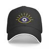 Gorra De Béisbol Con Diseño De Mal De Ojo Para Hombre Y Mujer Gorro Negro Personalizado Ajustable A La Moda Estilo Bohemio