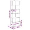 Bookshelf Room Divider Artisan Oak 60 x 24 x 186 cm