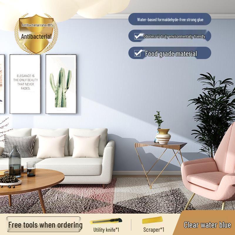 Morandi Solid Color Self-Adhesive Chinese Style Wall Stickers for Dorms and Bedrooms