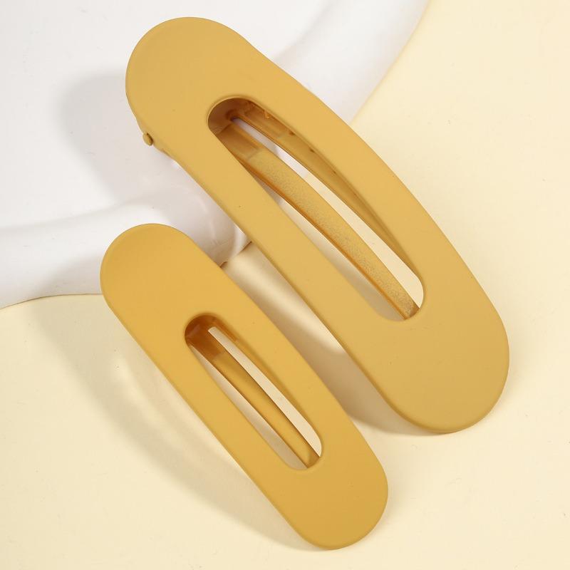 Explosions matte texture duckbill clip color back of the head ponytail hair clip oval horizontal clip temperament hair accessories