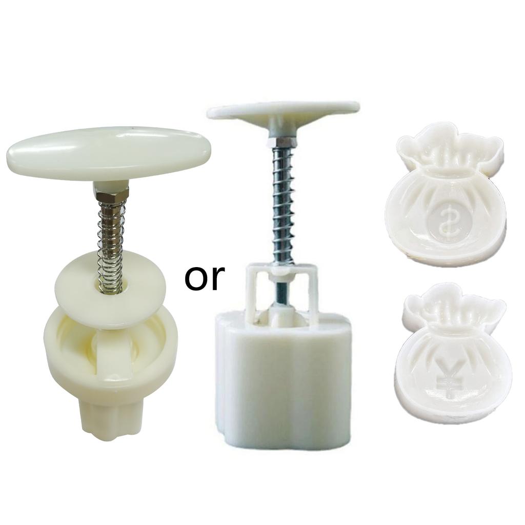 50g Purse Shaped Mooncake Stamp Mooncake Moulds Baking Accessories Kitchen Gadget Plastic Material for New Year Festival