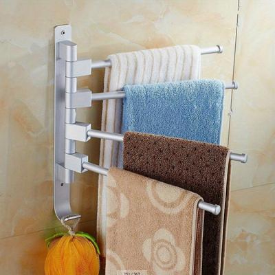 Portasciugamani girevole in acciaio inox senza foratura, portasciugamani da parete per bagno e cucina, portasciugamani lucidato, ferramenta