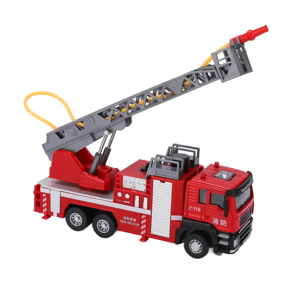 1:50 Leiter Feuerwehrwagen Legierungsmodell 180 Grad Drehtisch Feuerwehrwagen LKW Auto für 3+