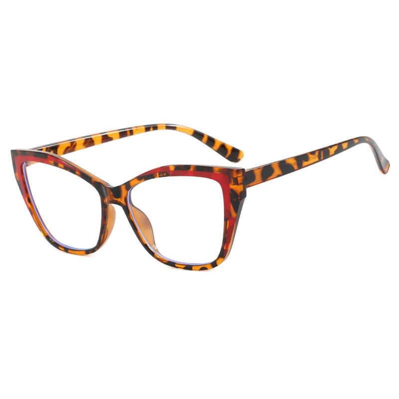 Trendy Cat Eye TR90 Photochromic Reading Glasses for Women Anti Blue Light Hyperopia Prescription Eyewear Color Matching Frame