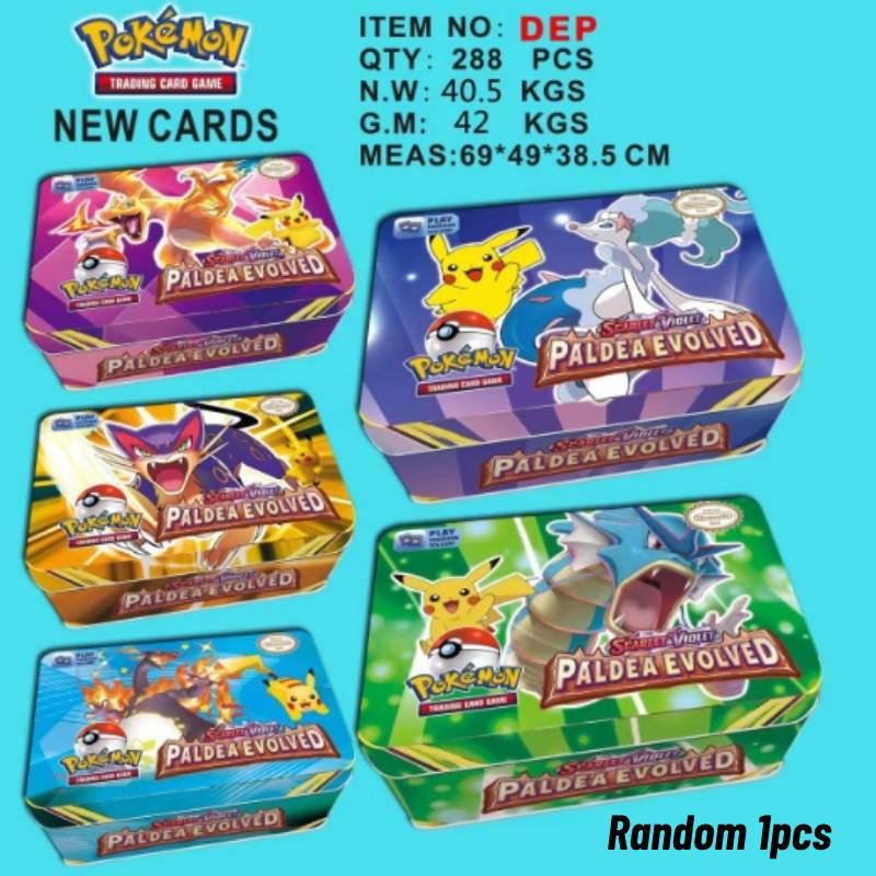 

40pcs Cards Trading Card Sunmoon Cards In Metal Box Kids Gift