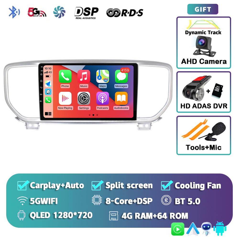 Android 14 Carplay Auto Car Radio For Kia Sportage 4 QL 2018 2019-2022 Multimedia Video Player Navigation GPS 2din DVD 4G Stereo