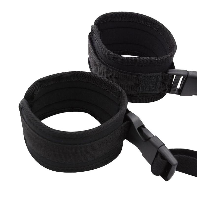 Adult Bedroom Fetish Gear Women Nylon Collar 3 Piece Adjustable Bondage Restraint Set for Couple Intimacy