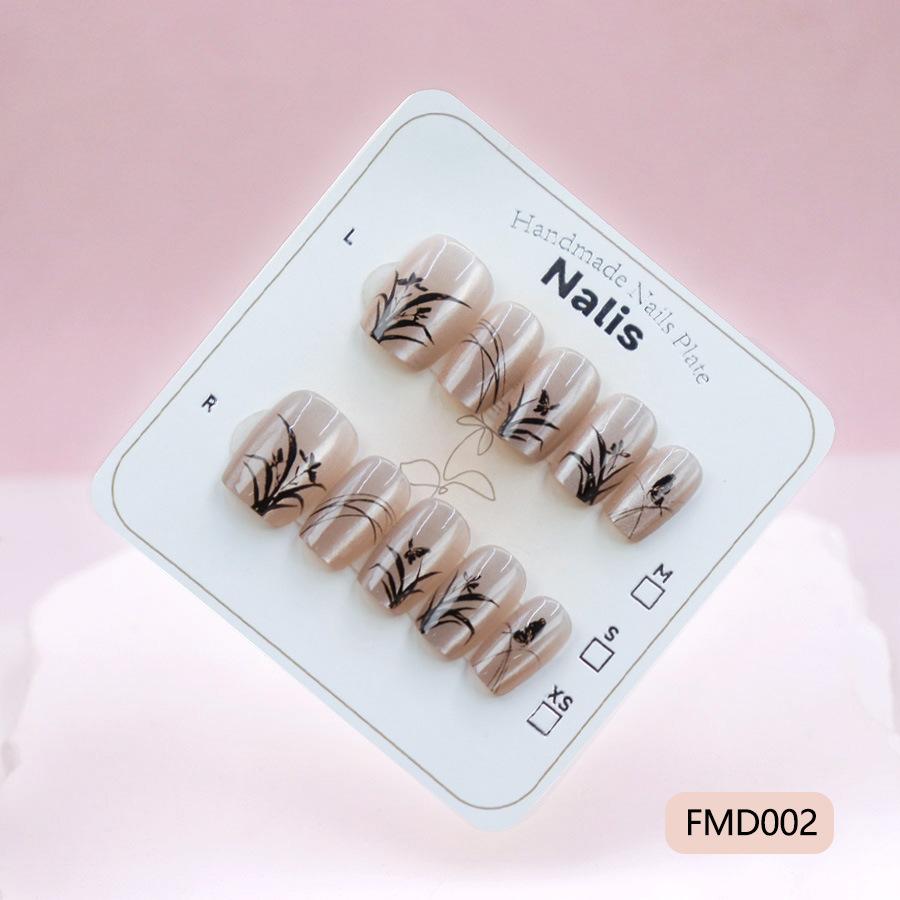 Cat's Eye Model, Beautiful Temperament, Little Fairy, Royal Sister Style Nail Art, High-end Niche 10 Pieces, Sub-size Wearing Nail