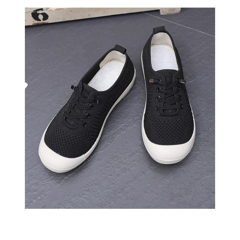 Atmungsaktive Damen-Slipper im Peking-Stil, Leichte flexible Sohle, Bequeme Walking-Flats, Rutschfeste lässige Stoffschuhe für Damen