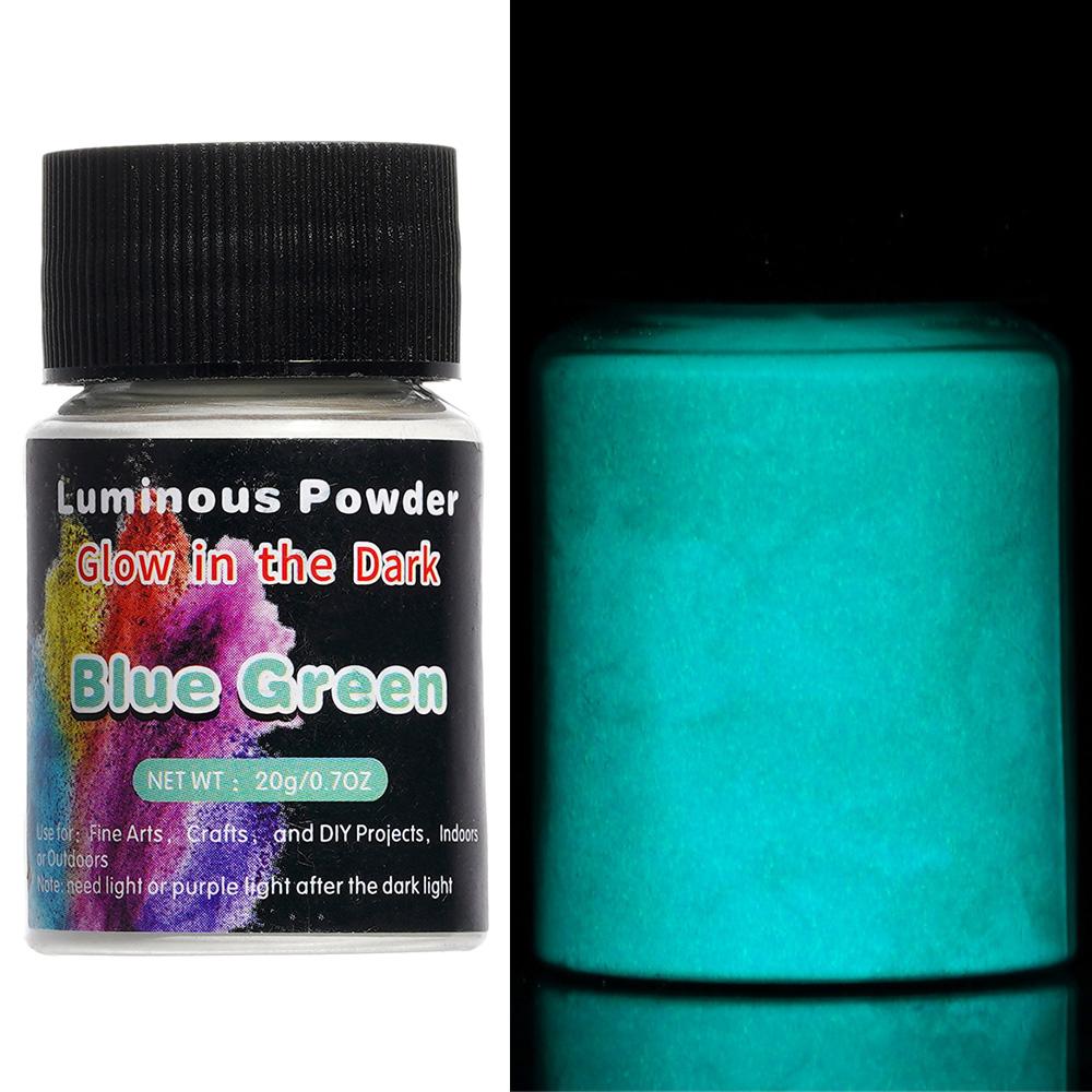 

20g/Bottle Luminous Glitter Powder Phosphor Pigment Long-Lasting Glow in Dark Epoxy Resin Filler for DIY Resin Mold Filling