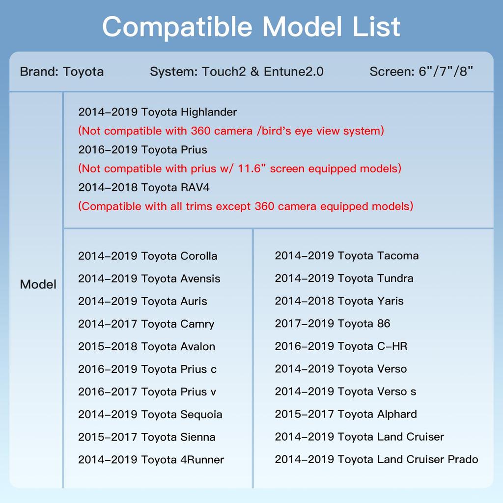 Wireless Carplay Android Auto For Toyota Yaris RAV4 Corolla Aygo Tacoma Camry C-HR Tundra Highlander 4Runner multimedi