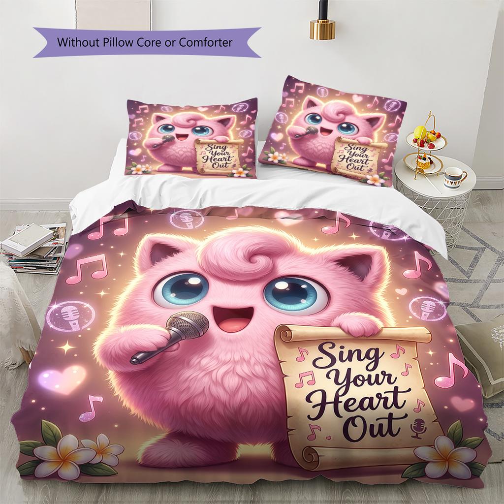 Jigglypuff Soft and Comfortable Duvet Cover,Children's Bedding Set Gift,Extra Large Size, Various Sizes Available -HYQ77