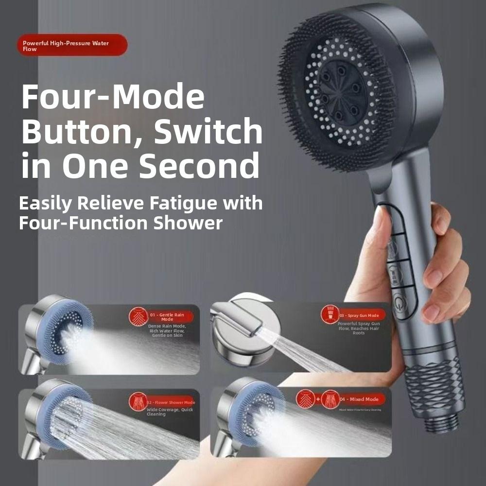 One-Key Stop Water Shower Head With Filter Element Shower Sprayer Head Bathroom Use