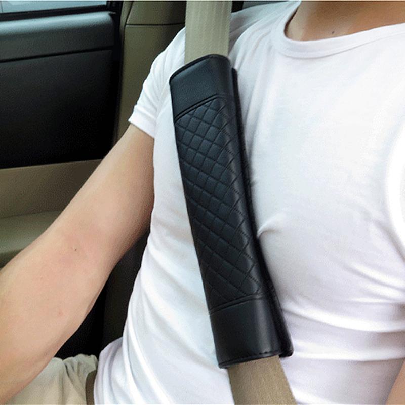 2Pcs Car Safety Seat Belt Cover Universal PU Leather Car Seat Belt Case Protector Shoulder Strap Pads Auto Interior Accessories