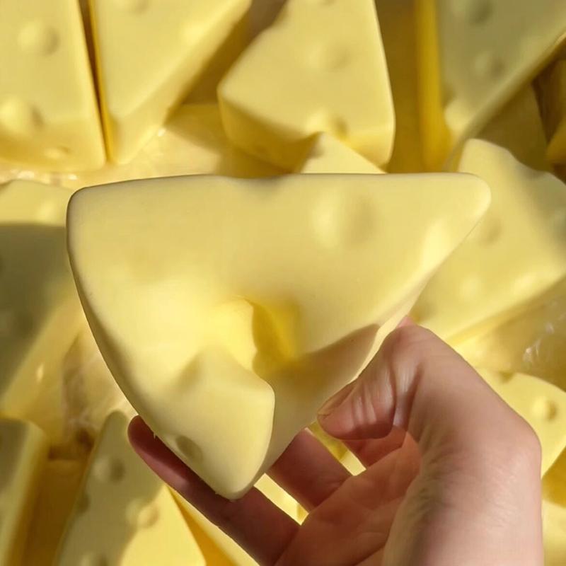 Toys Cheese Squishy Cheese Butter Squishy Fidget Stress Relieving Gifts Funny Party Favors Feel Good Squishy Ornament