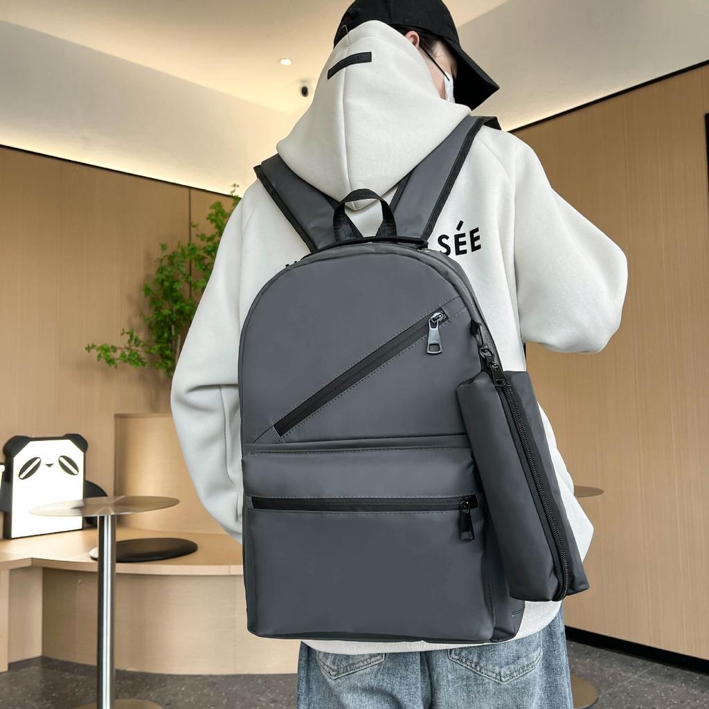 Backpack Oxford Cloth Student Backpack Large Capacity Pencil Bag Casual Backpack Versatile for Men and Women