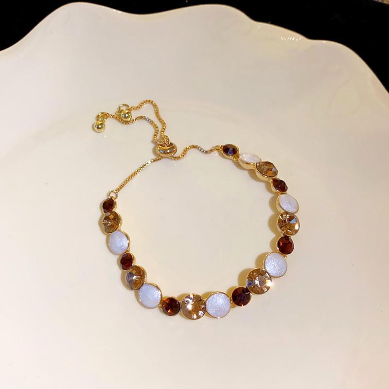 

Romantic Art Decoinspired Alloy Bracelets With Sparkling Stones For Women оранжевый