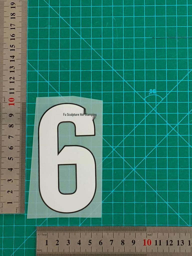 Atletico Madrid 25-26 Away Jersey Number and Letter Heat Transfer Stickers, B Grade, Adult Size