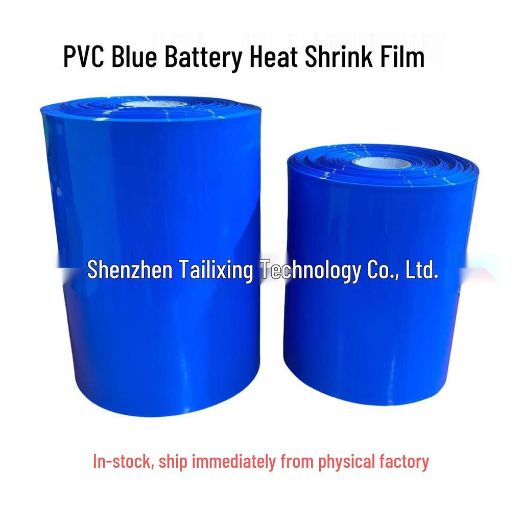 Blue PVC Heat Shrink Tube for Battery Sleeve and Mobile Power Pack Encapsulation