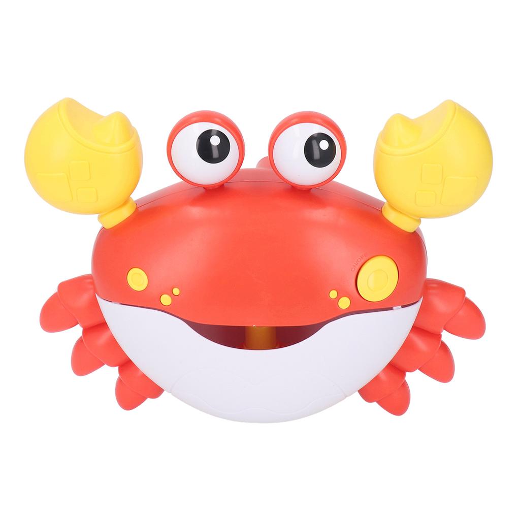 Dancing Crab Bubble Machine Music Electronic Crab Bubble Blower for Children Kids Washroom Red