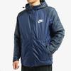 Nike Sportswear Logo Casual Windbreaker Hooded Cotton Jacket Winter Men jackets Dark-Blue 861789-429