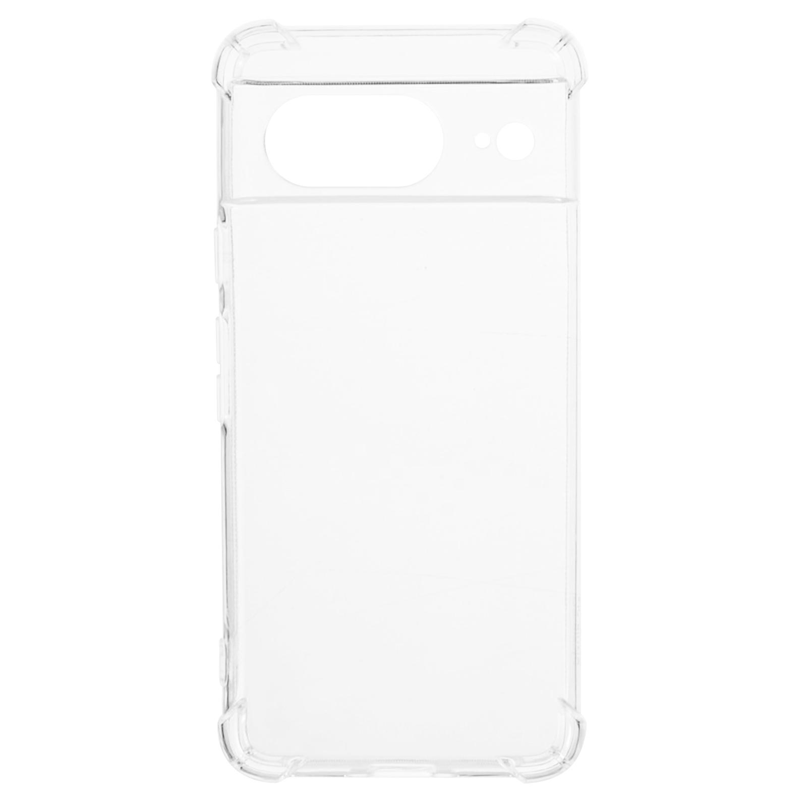 

For Google Pixel 8 Clear Case Soft TPU Four Corner Anti-drop Phone Cover A