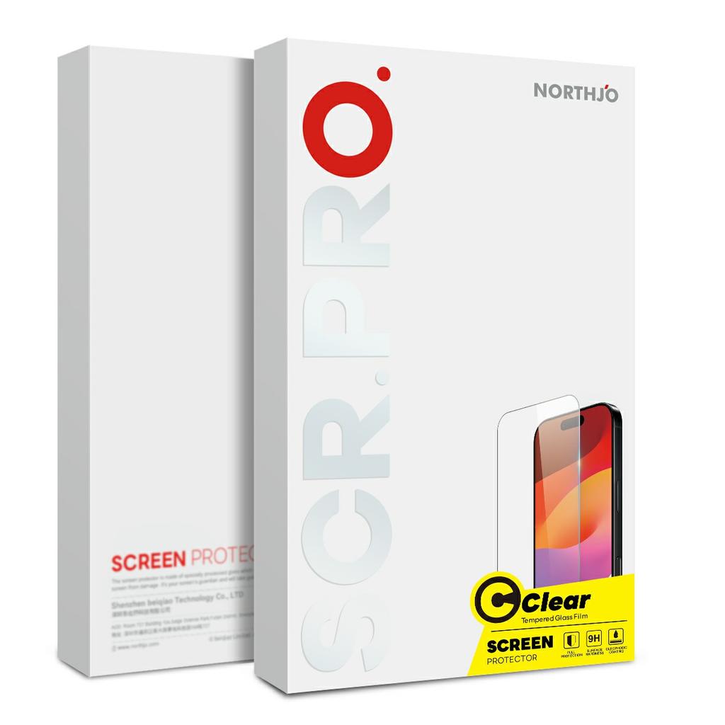 NORTHJO A+ For iPhone 17 Air Screen Protector Clarity 0.3mm 2.5D Tempered Glass Film