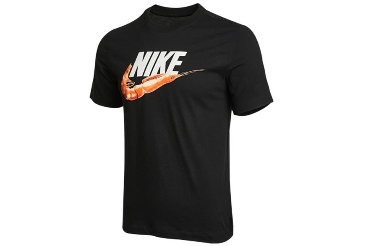 

Nike T Shirts Men s Black Crew Neck Moderate Straight Fit DD1289-010 L