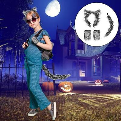 Wolf Costume Halloween Dress-Up Accessories Kit for Adults Kids Gifts Party Props Headwear Accessories