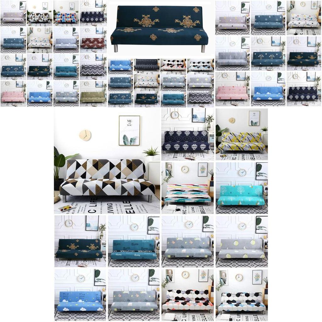 Soft And Elastic Printed Slipcover Without Armrest Sofa Bed Cover For Comfortable Protection