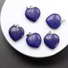 Amethyst & Achat Herz Halskette: Natürlicher Stein 20mm Anhänger Schlüsselanhänger Zubehör