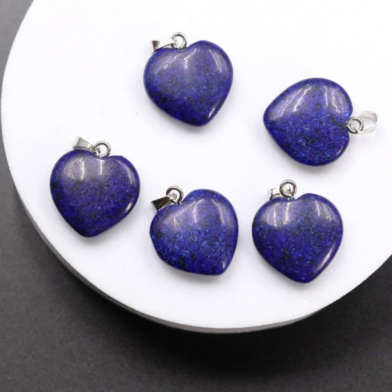 Amethyst & Achat Herz Halskette: Natürlicher Stein 20mm Anhänger Schlüsselanhänger Zubehör