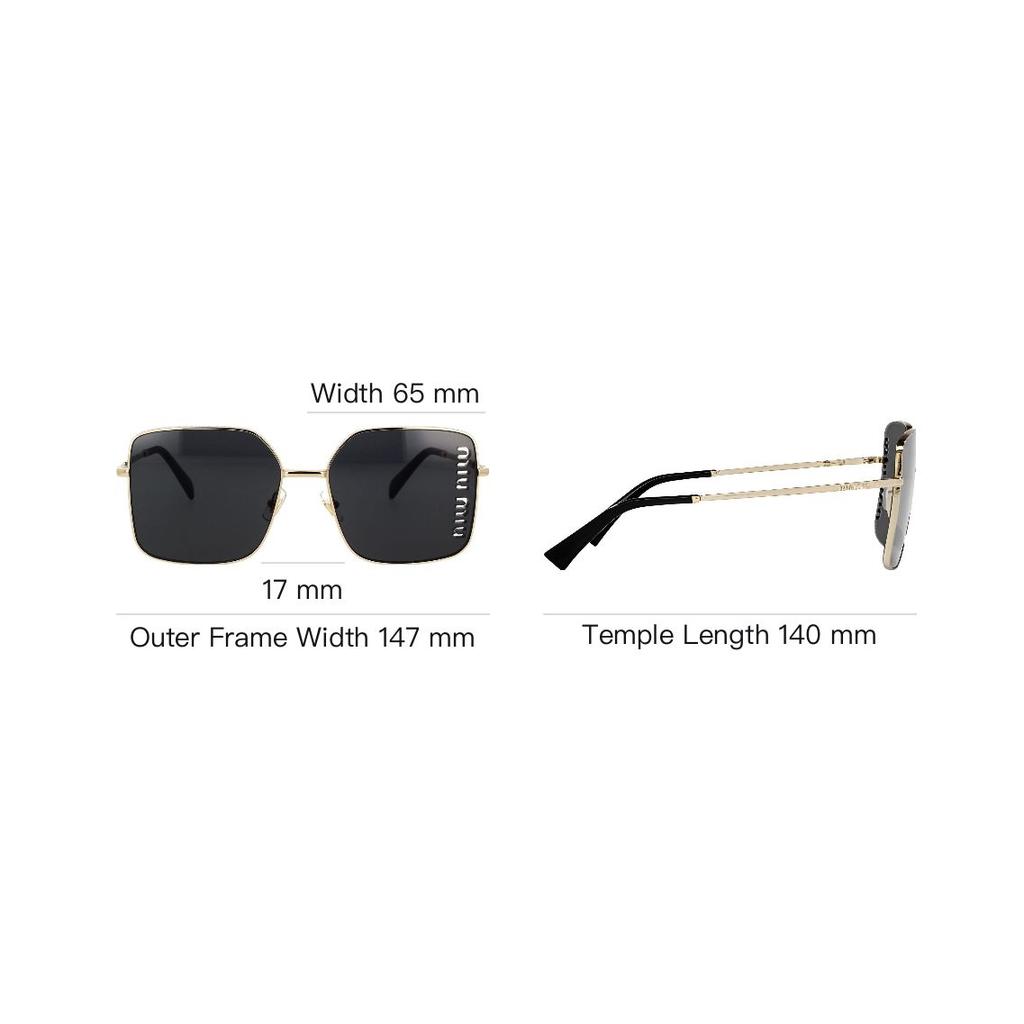 Miu Miu Casual Fashion Simple Square Sunglasses Women sunglasses MU51YSZVN5S0