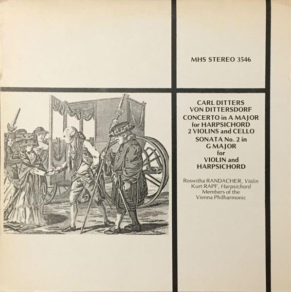 

LP Record CARL DITTERS VON DITTERSDORF Dittersdorf Chamber Works MHS3546 Musical Heritag US Classical Used
