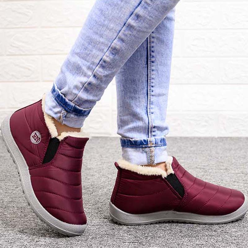 Women 'S Warm Shoes Casual Snow Platform Boots Cotton Fabric Waterproof Non -Slip Fur Women Boots Winter Female Shoes Botas Mujer