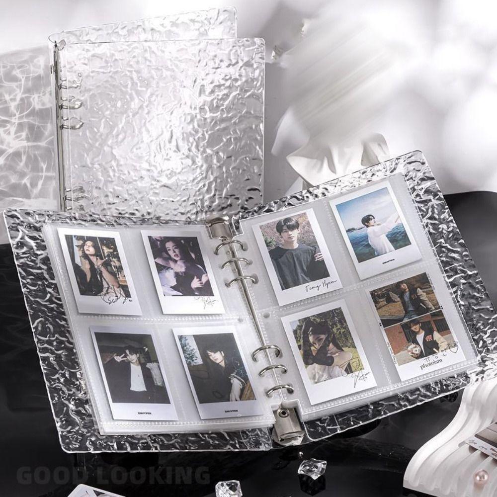 Loose Leaf Design Photocards Holder Water Ripple Idol Card Collection Binder Storage Booklet