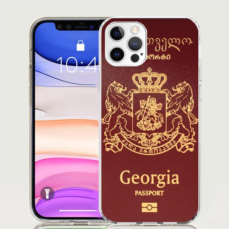 Etui na telefon z flagą Gruzji dla Apple iPhone 17 Air 16 15 Plus 14 + 13 Mini 12 11 Pro Max 7 8 SE 16Max Miękkie etui Coque 17 Air